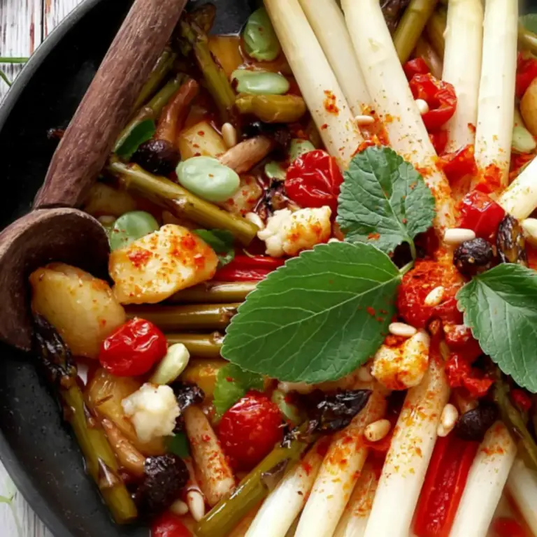 Weißer Spargel aus dem Ofen