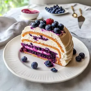 Verführerische Heidelbeer-Mascarpone Wickeltorte