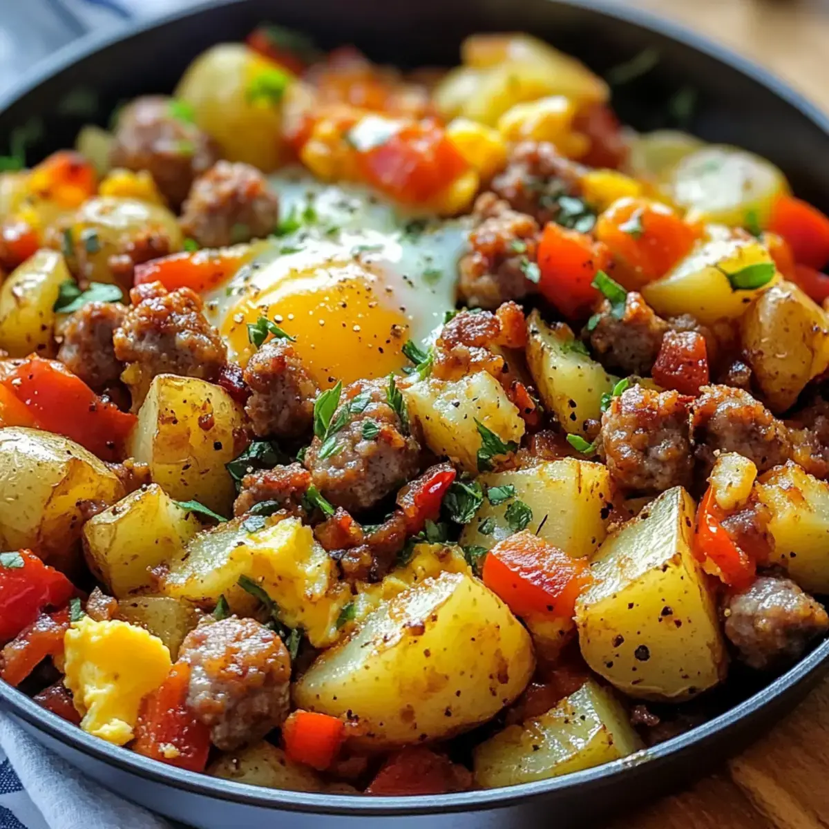 Wurst und Kartoffel Frühstücksschalen