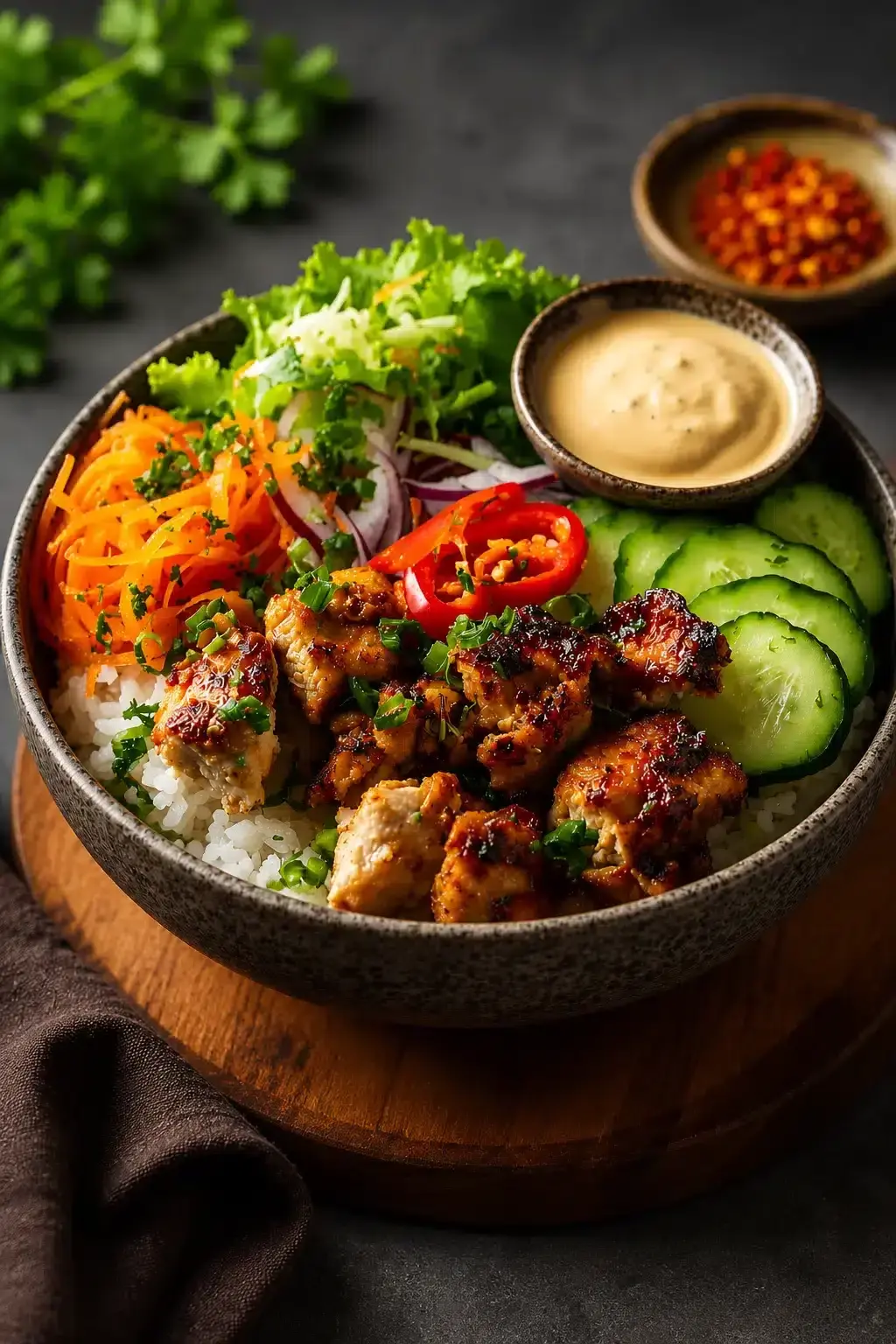 Würzige Hähnchen Bowl