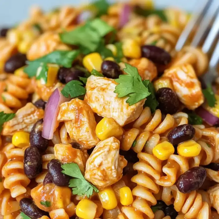Würziger Hähnchen-Enchilada-Pasta-Salat