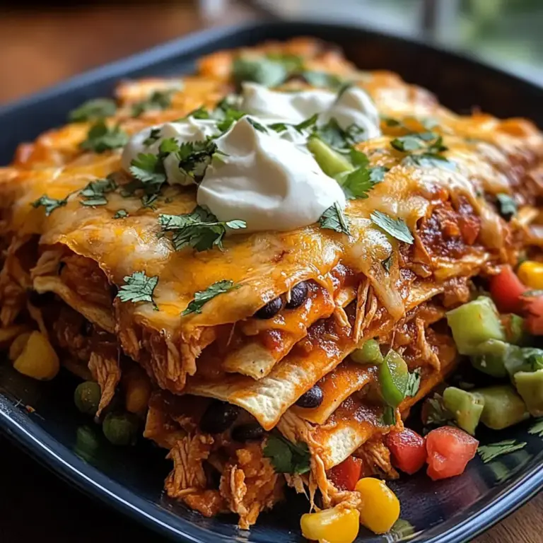 Zerrissener Hühnchen Enchilada Auflauf
