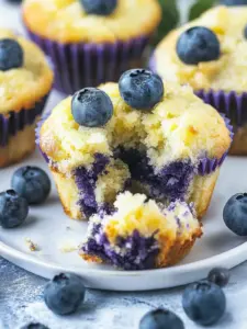 Saftige Zitronen-Heidelbeer-Muffins mit crunchy Streusel