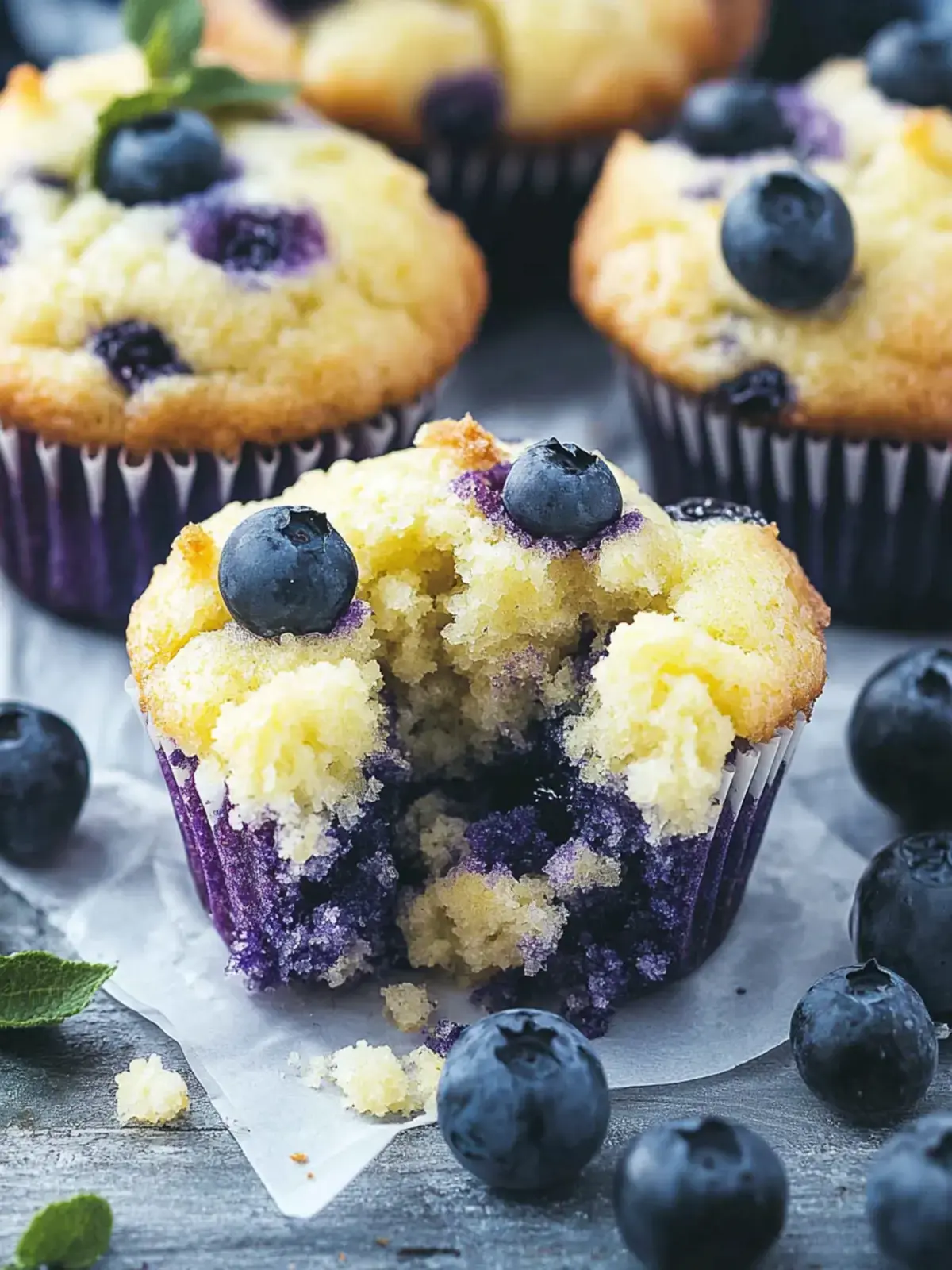 Zitronen-Heidelbeer-Muffins
