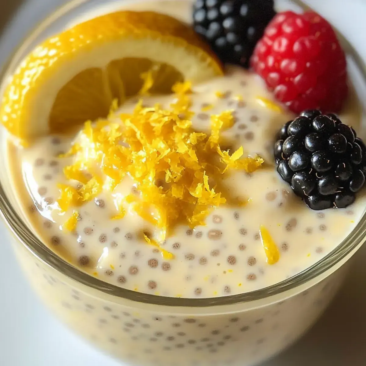 Zitronencreme Chia Pudding