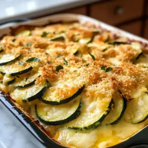 Einfacher Käsiger Zucchini-Auflauf
