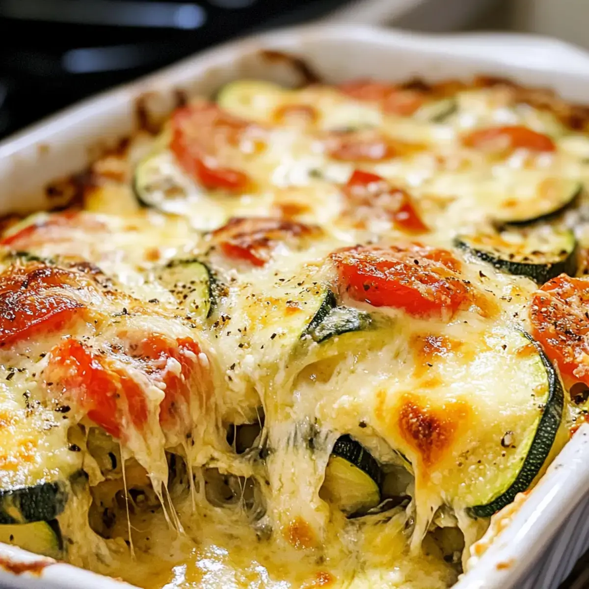 Zucchini Auflauf mit Käse