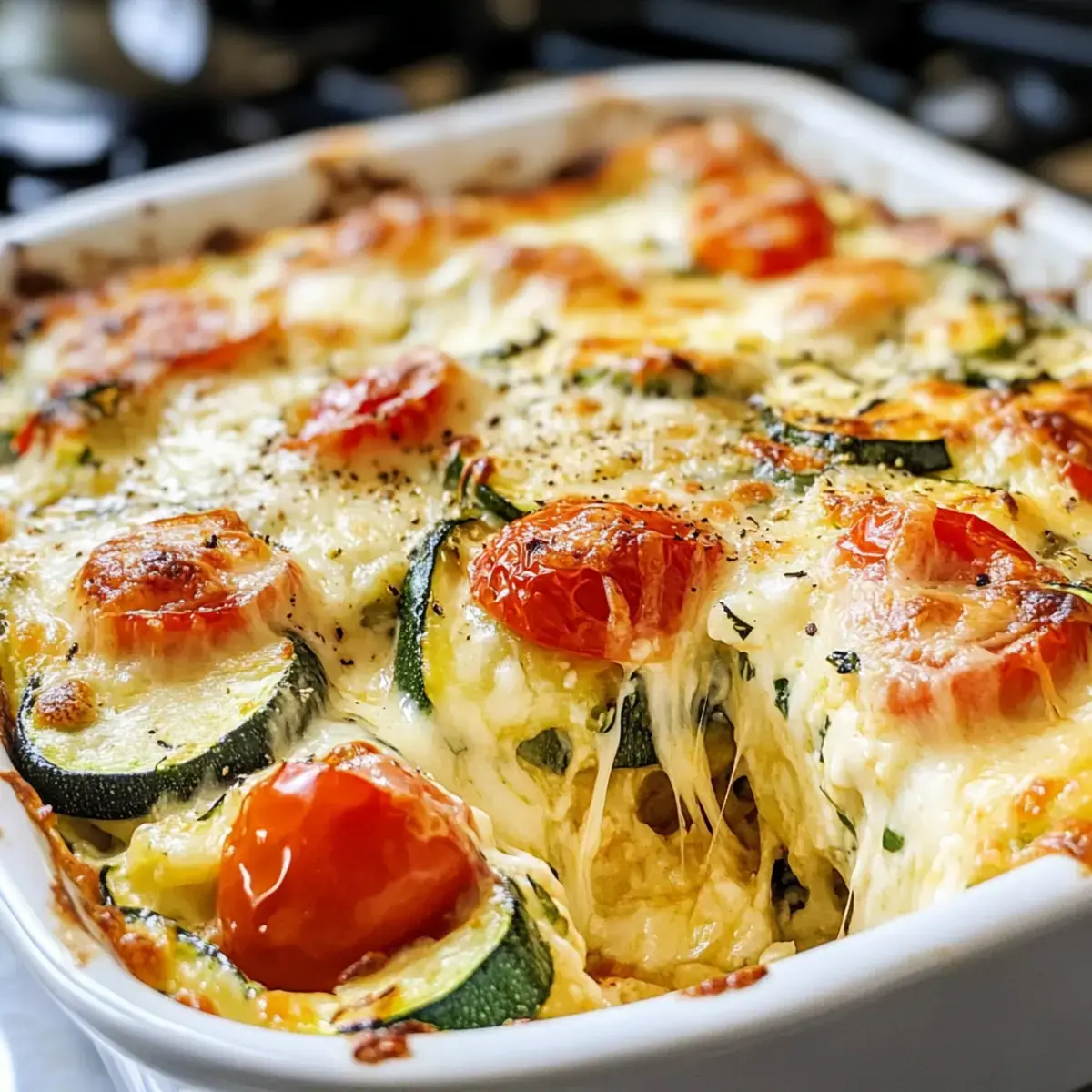 Zucchini Auflauf mit Käse