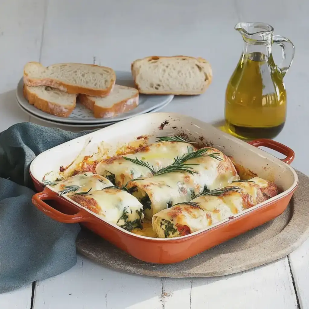 Zucchini Cannelloni mit Ricotta Spinat