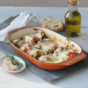 Zucchini Cannelloni mit Ricotta Spinat
