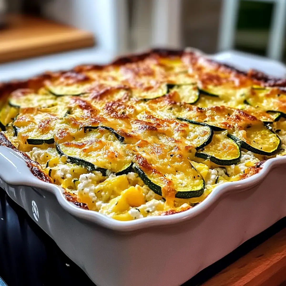 Beladener Zucchini-Hüttenkäse-Auflauf – Einfach und köstlich 2 Zucchini-Hüttenkäse-Auflauf
