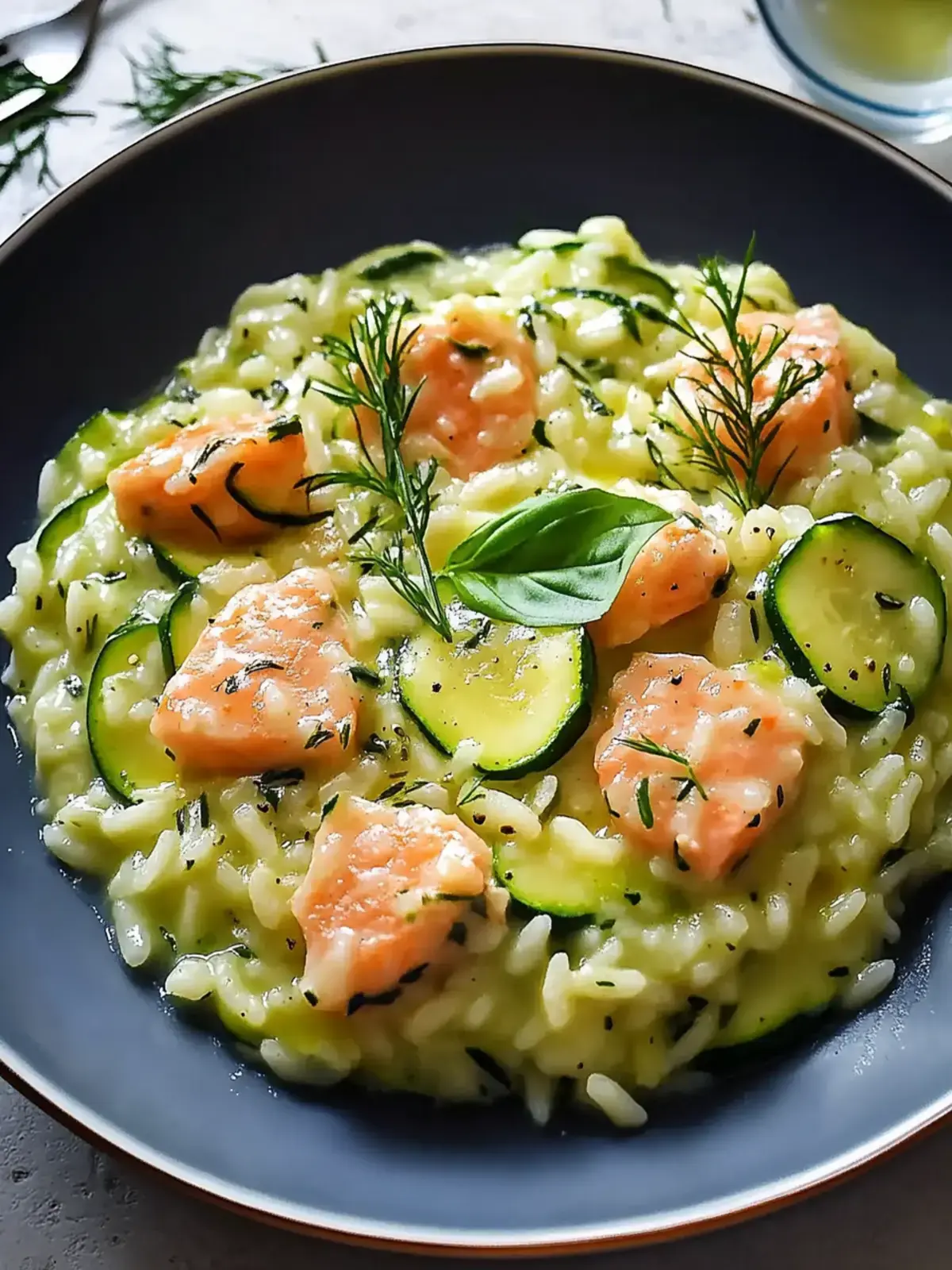 Zucchini-Lachs-Risotto