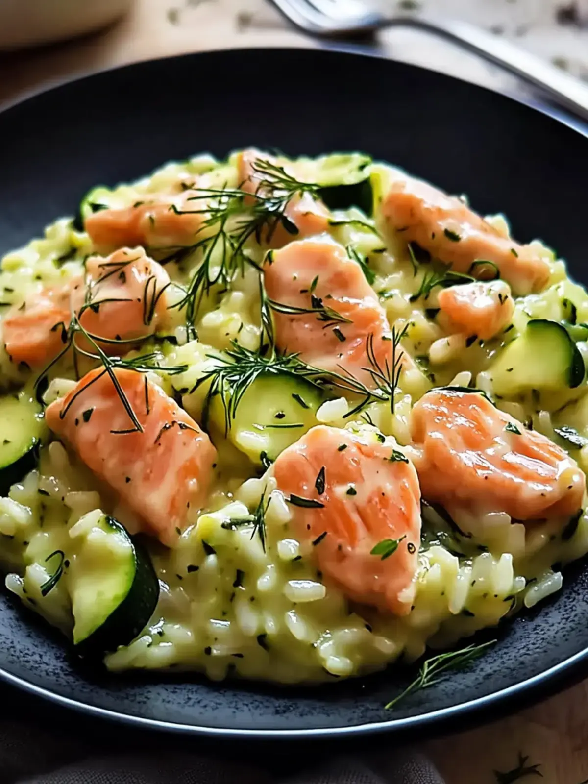 Zucchini-Lachs-Risotto