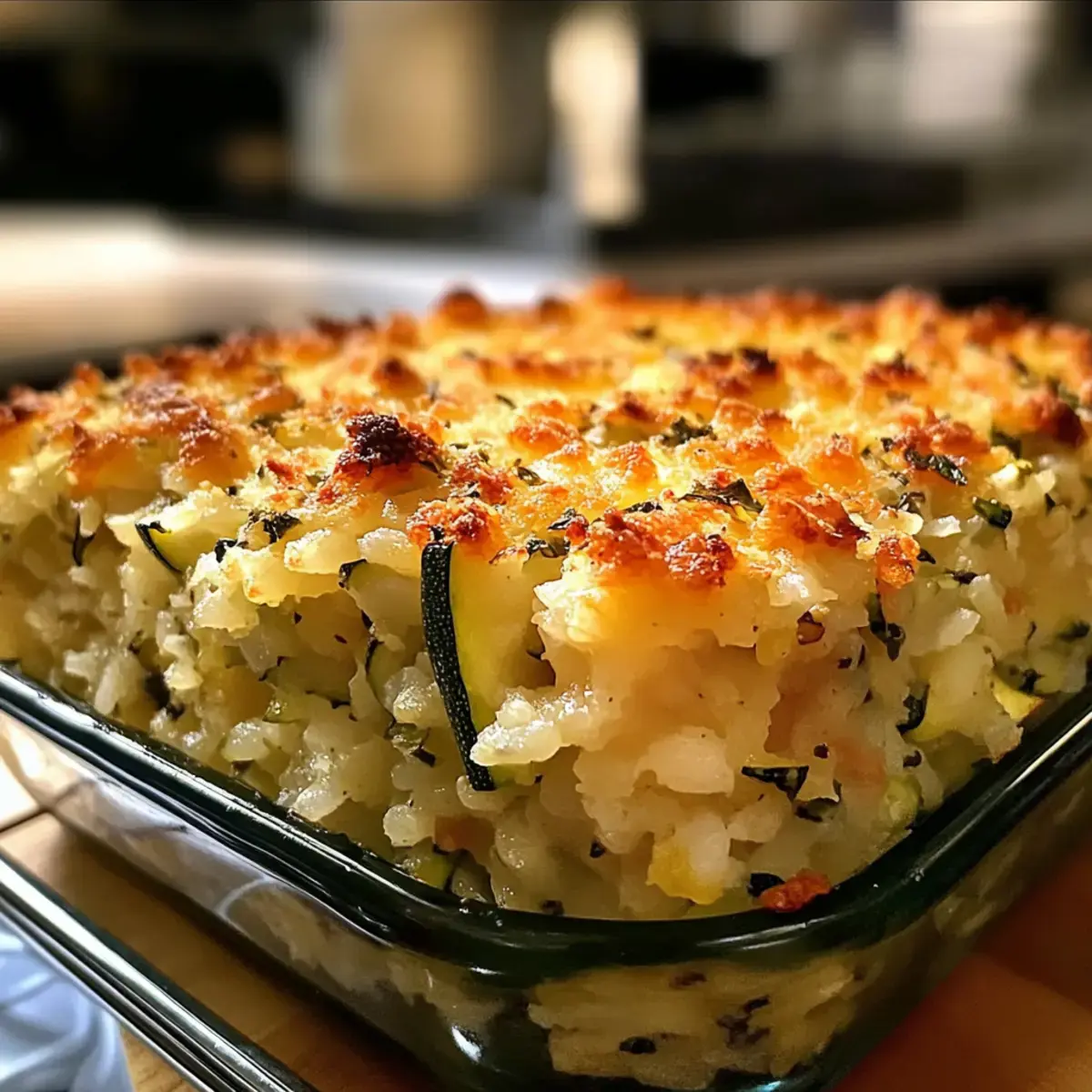 Zucchini-Reis-Füllauflauf