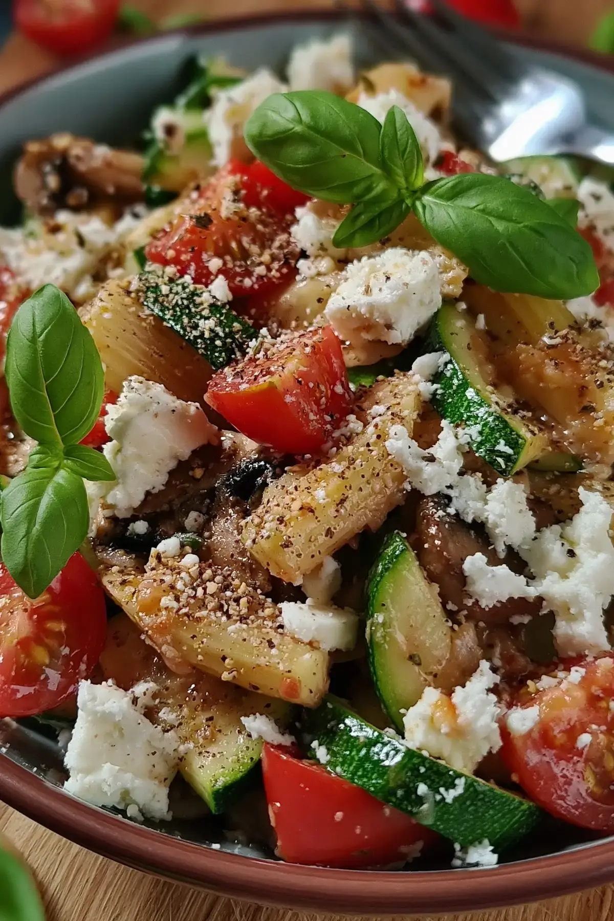 Zucchini Salat mit Feta