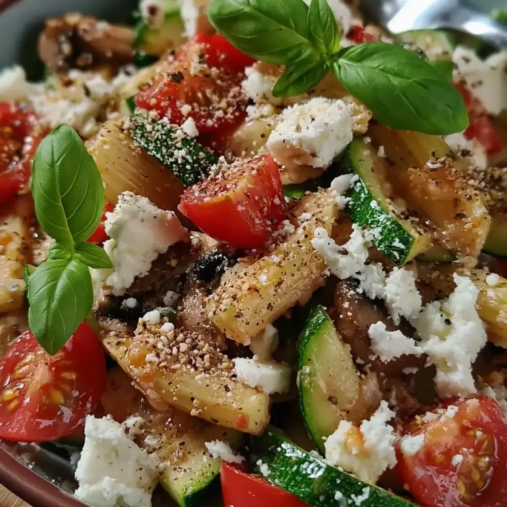Zucchini Salat mit Feta