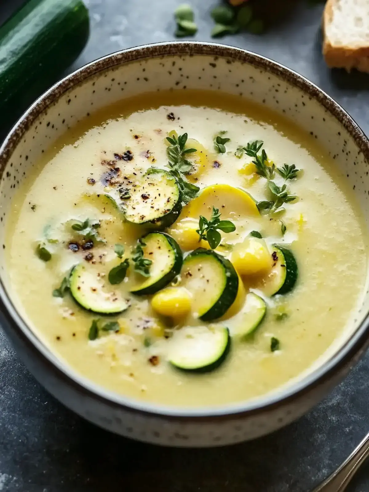 cremige Zucchinisuppe