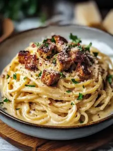 Cremige vegane Carbonara für schnelle Genussmomente
