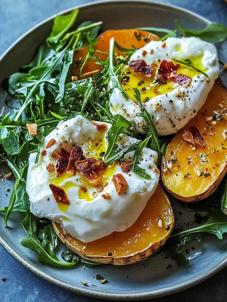 gefüllte Süßkartoffeln mit Burrata