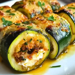 Gefüllte Zucchini-Röllchen