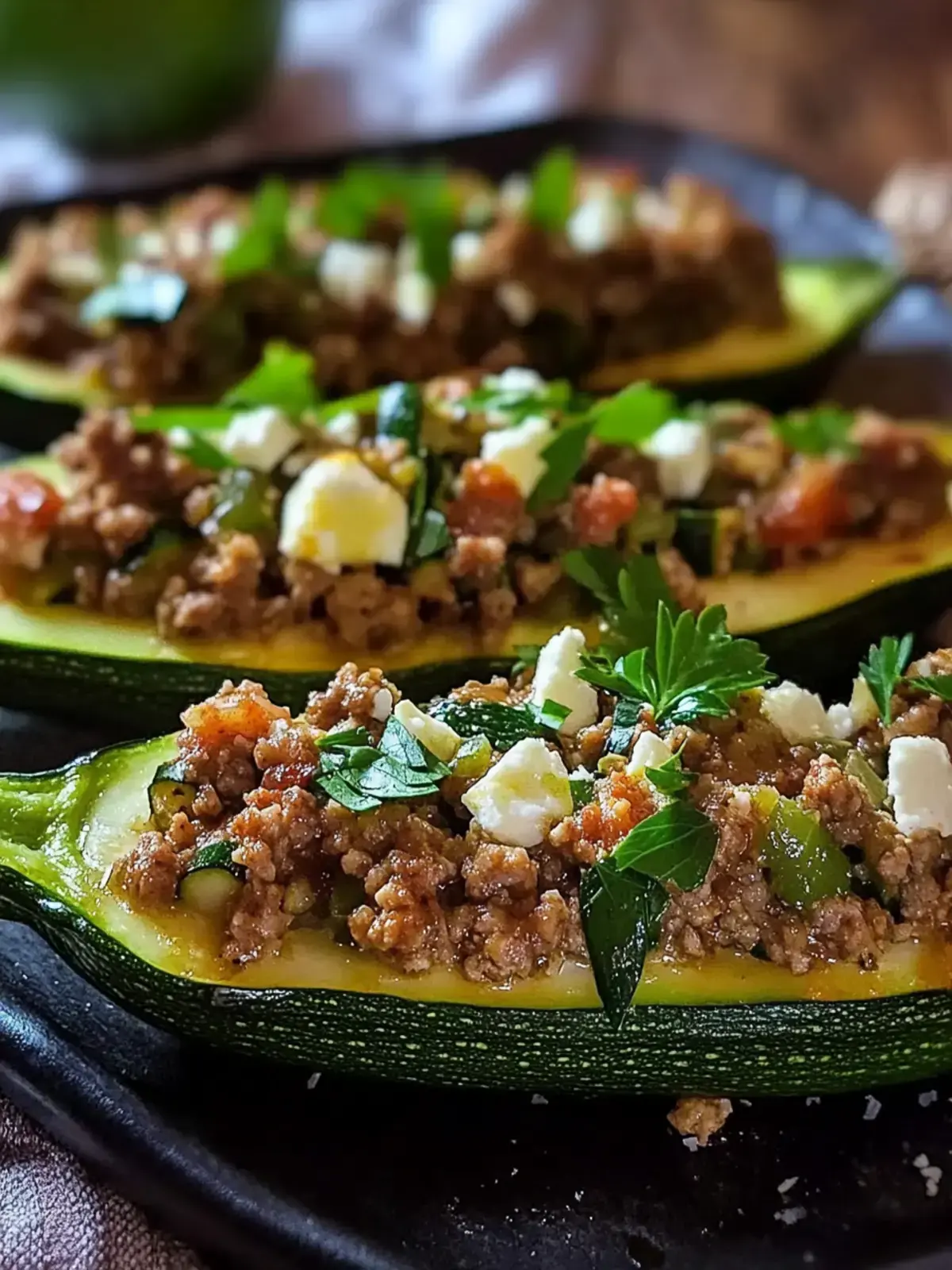 gefüllte Zucchini mit Hackfleisch
