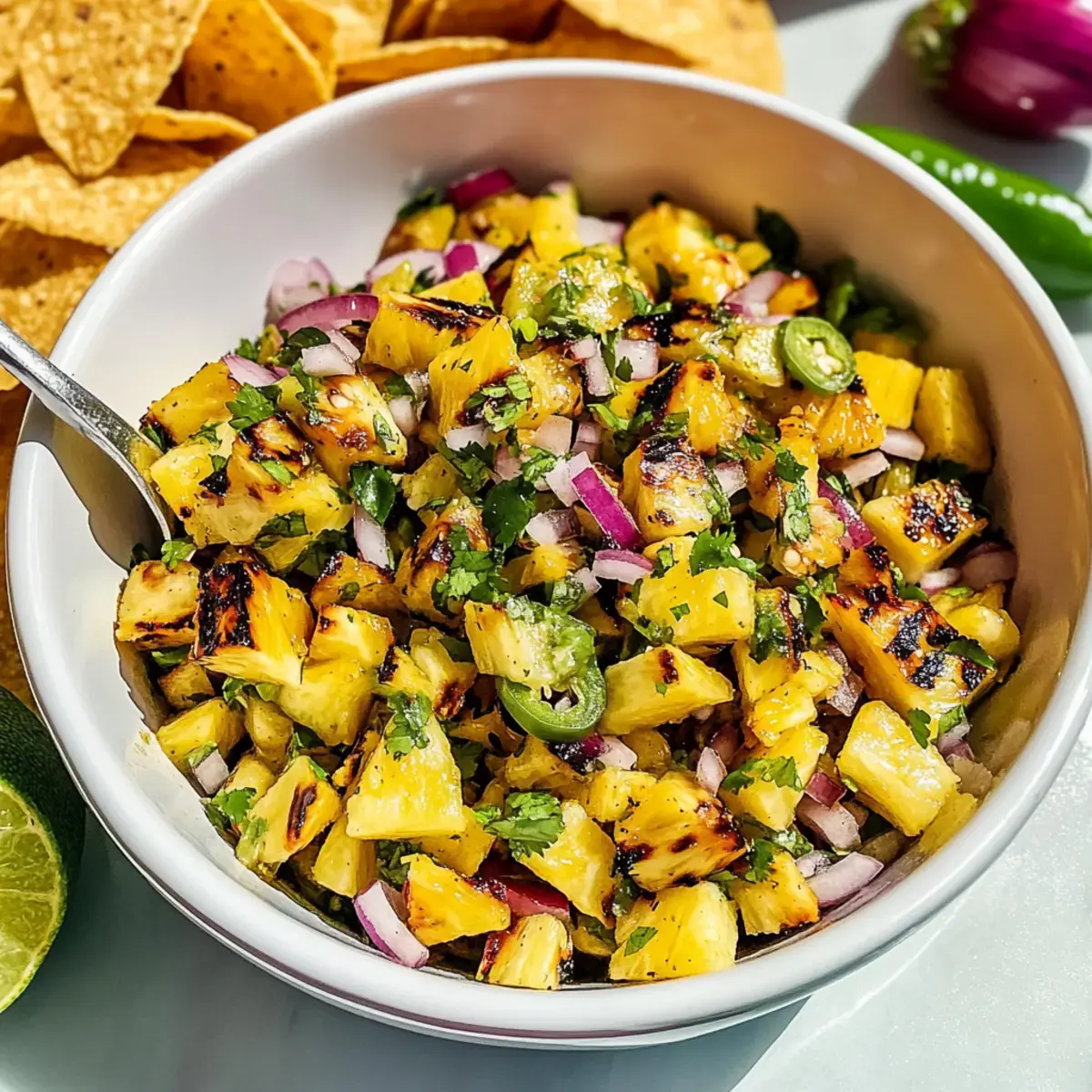 Räucher-süße gegrillte Ananas-Salsa: Ein köstlicher Sommergenuss! 2 gegrillte Ananas Salsa