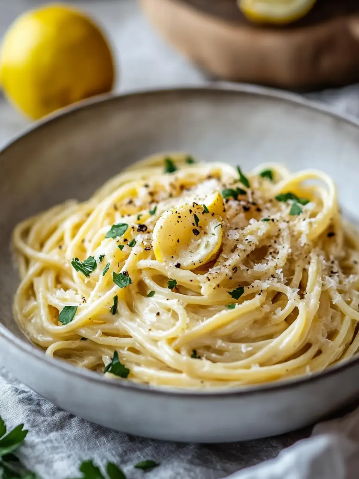 geröstete Knoblauch Zitronen Pasta Sauce