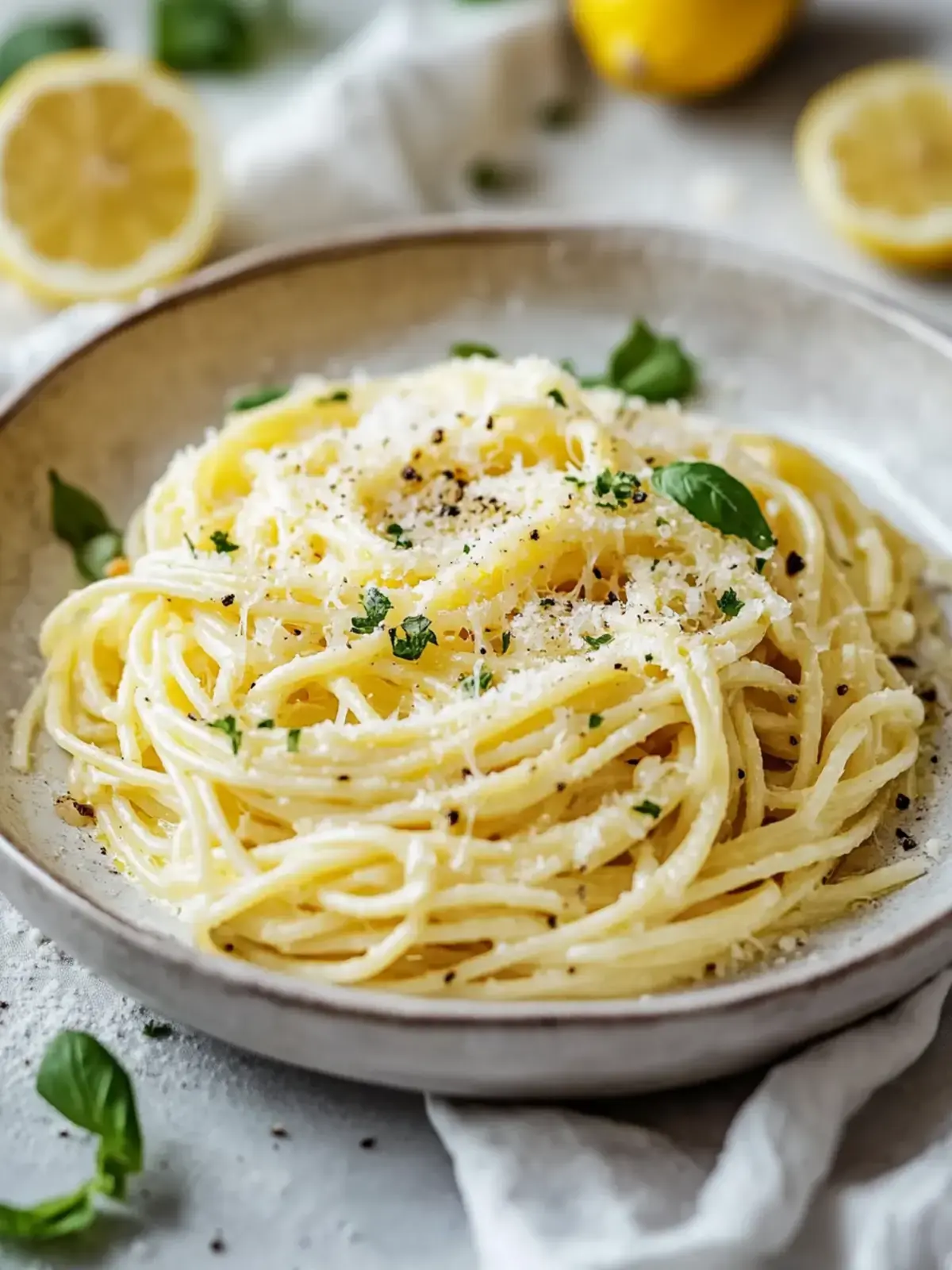geröstete Knoblauch Zitronen Pasta Sauce