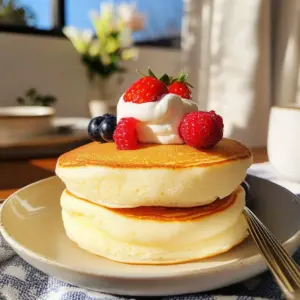 Fluffige japanische Soufflé-Pfannkuchen
