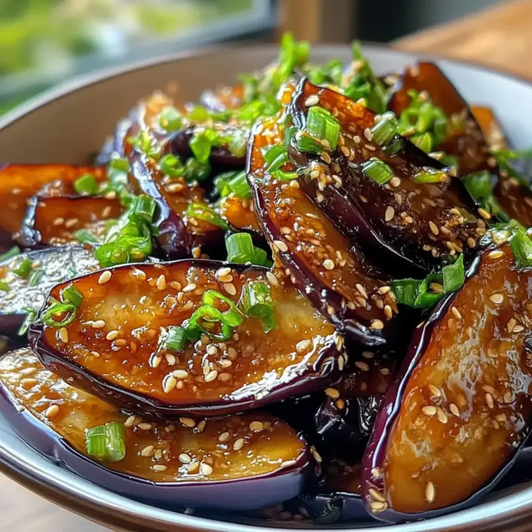 klebrige Knoblauch-Aubergine
