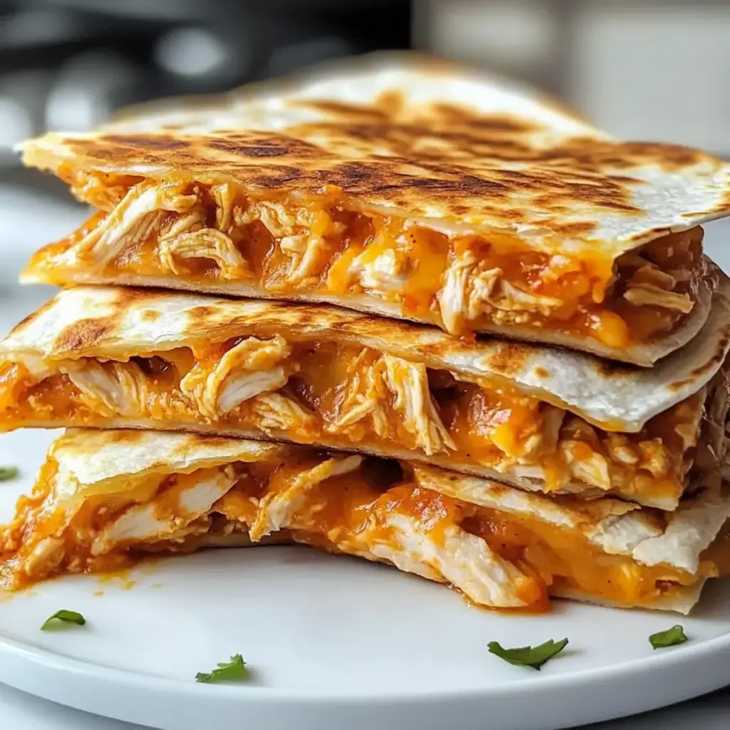 knusprige Hühnchen-Quesadillas