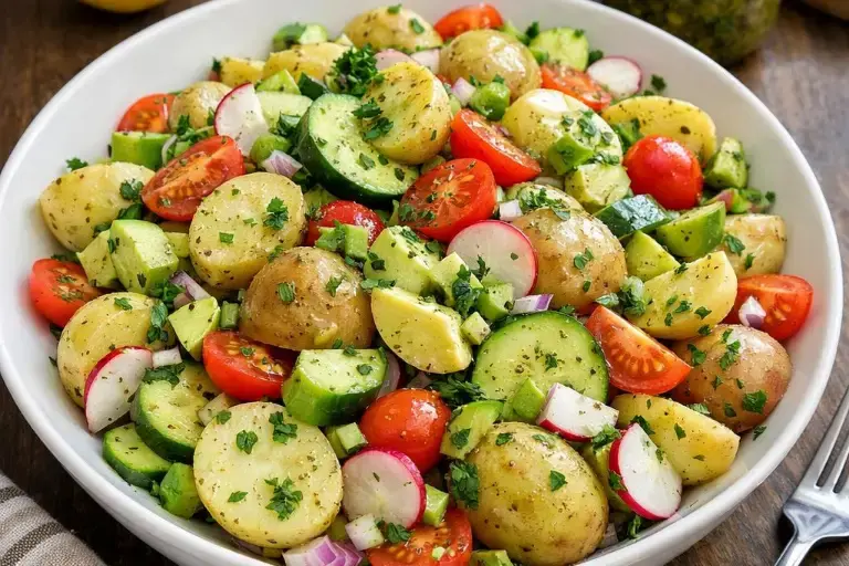 leichtes Partysalat Rezept mit Kartoffeln