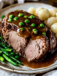 Traditioneller saftiger Hackbraten mit Zwiebeln