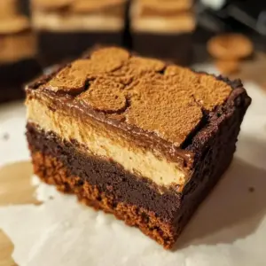 Vegane Biscoff-Brownies mit Mascarpone-Creme