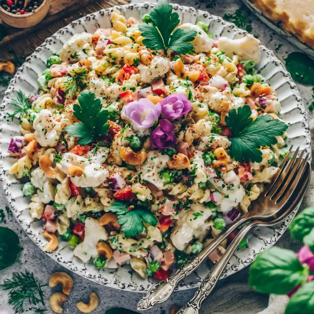 veganer Nudelsalat mit Mayo