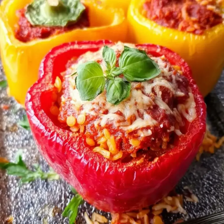 vegetarisch gefüllte Paprika