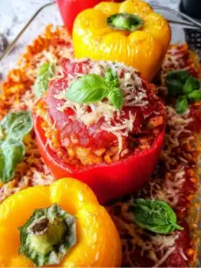Vegetarisch gefüllte Paprika