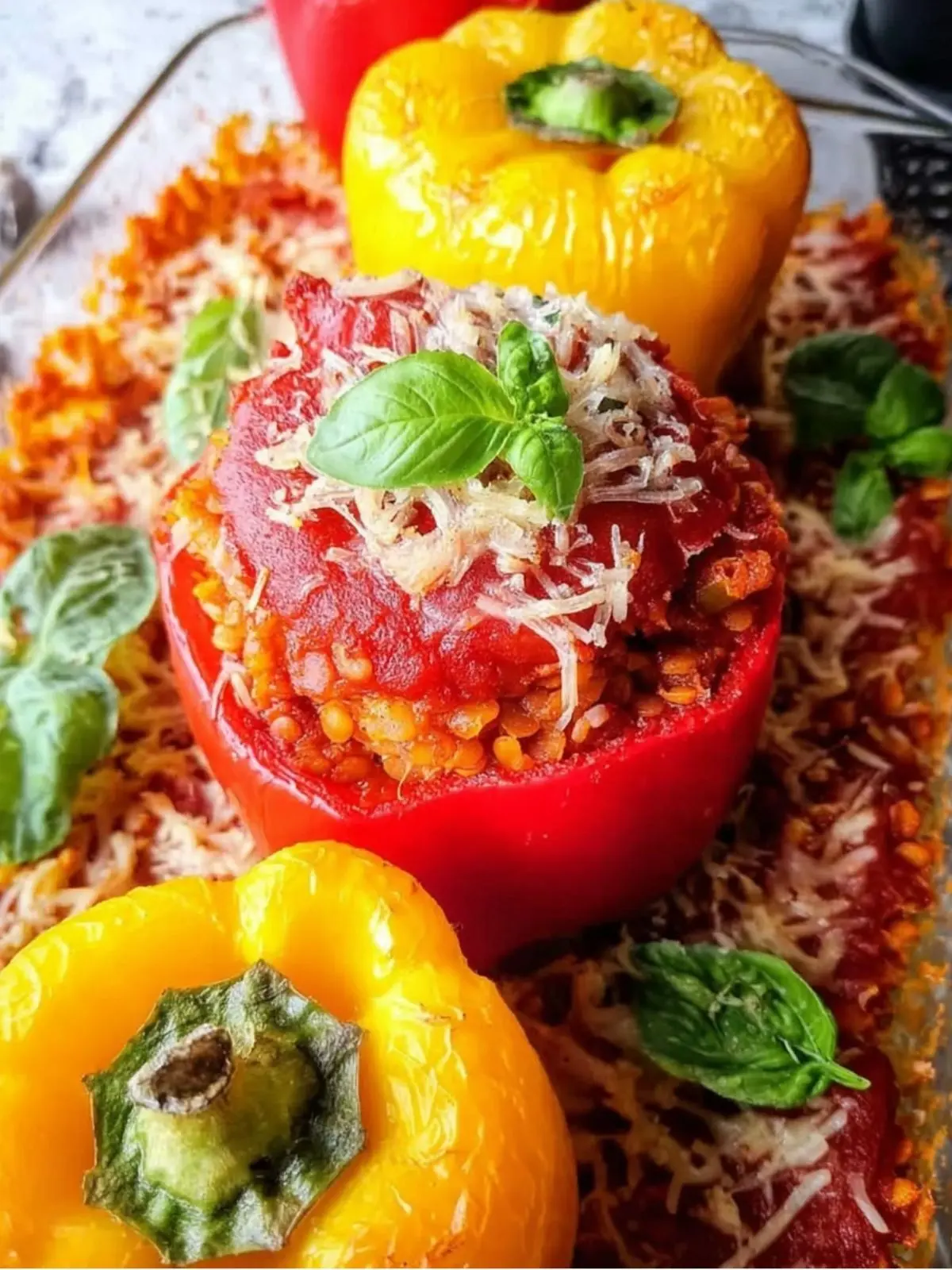 vegetarisch gefüllte Paprika