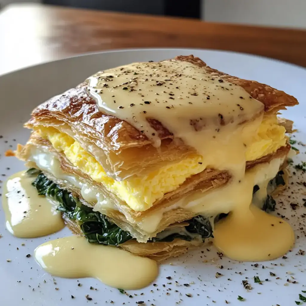 Überbackene Eier Napoleon