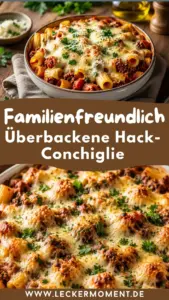 Überbackene Hack-Conchiglie