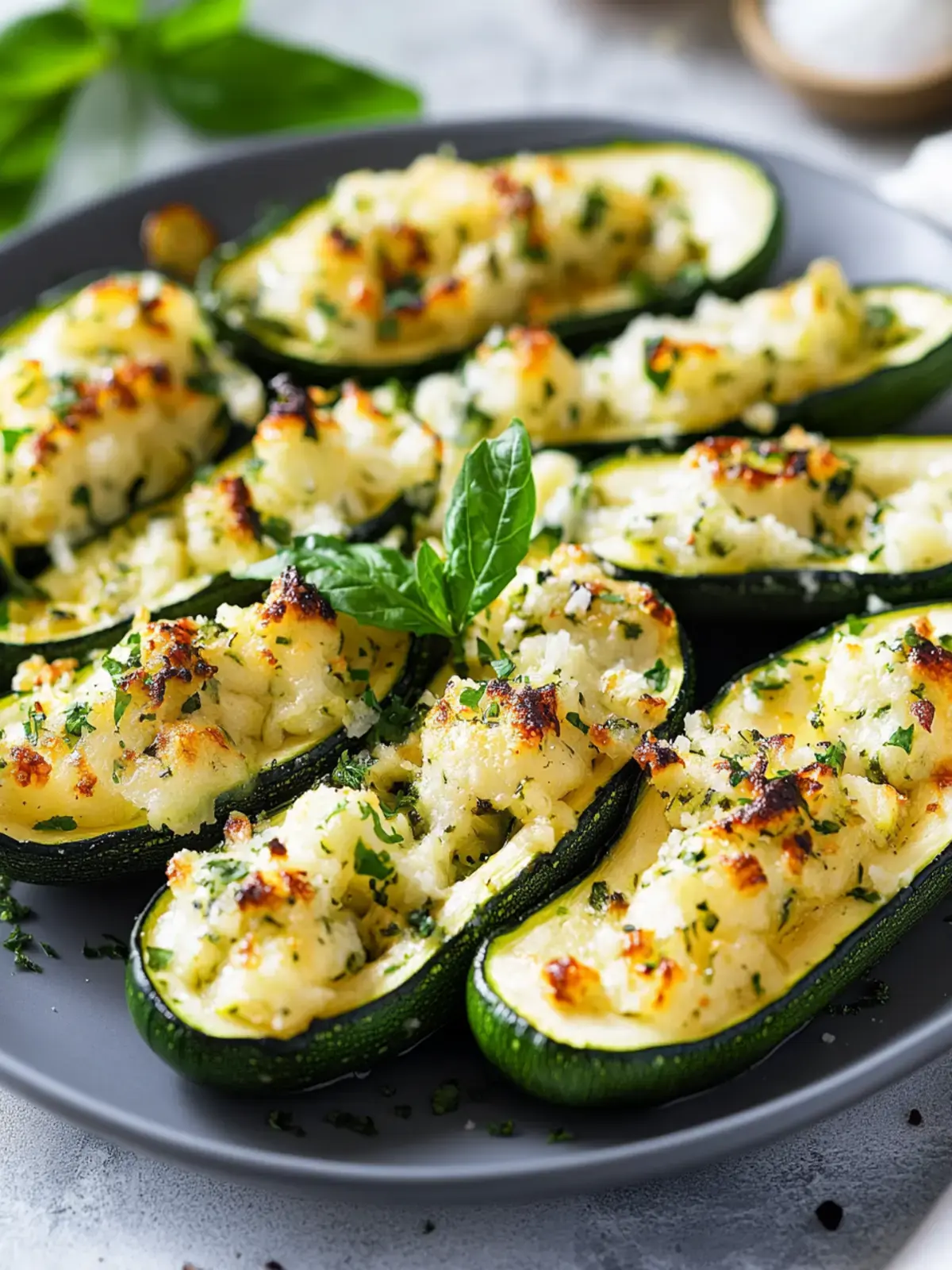 Überbackene gefüllte Zucchini Rezept: Magische mediterrane Köstlichkeit 2 Überbackene gefüllte Zucchini