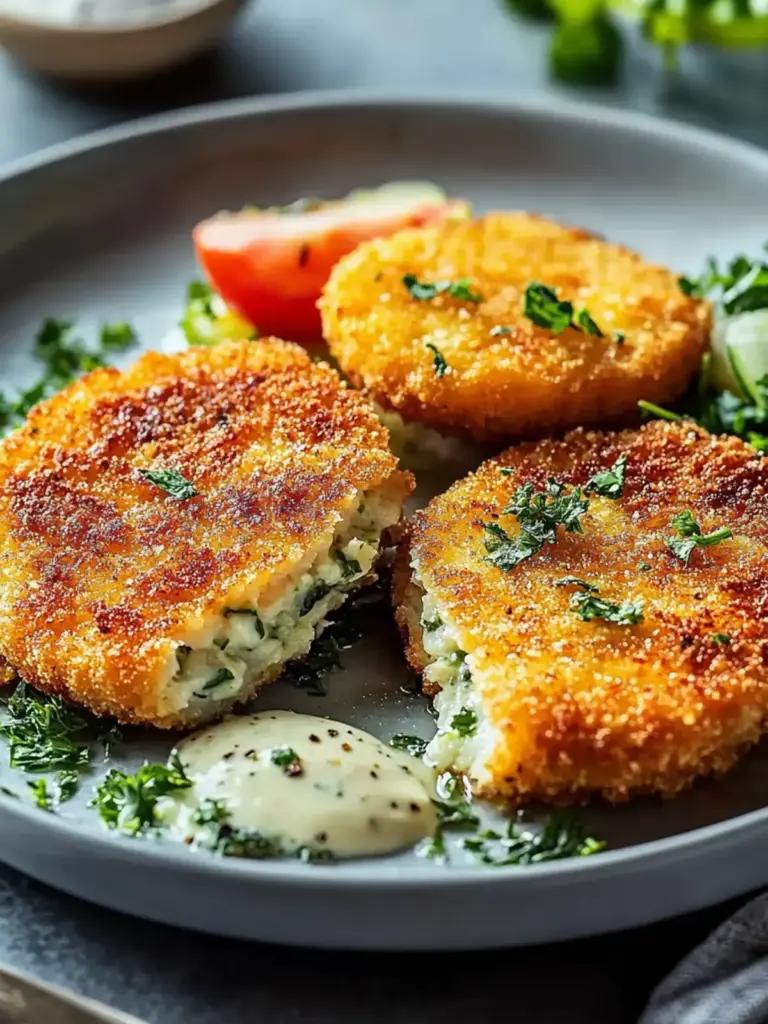Knuspriger Airfryer Kohlrabi Schnitzel mit köstlichem Dip