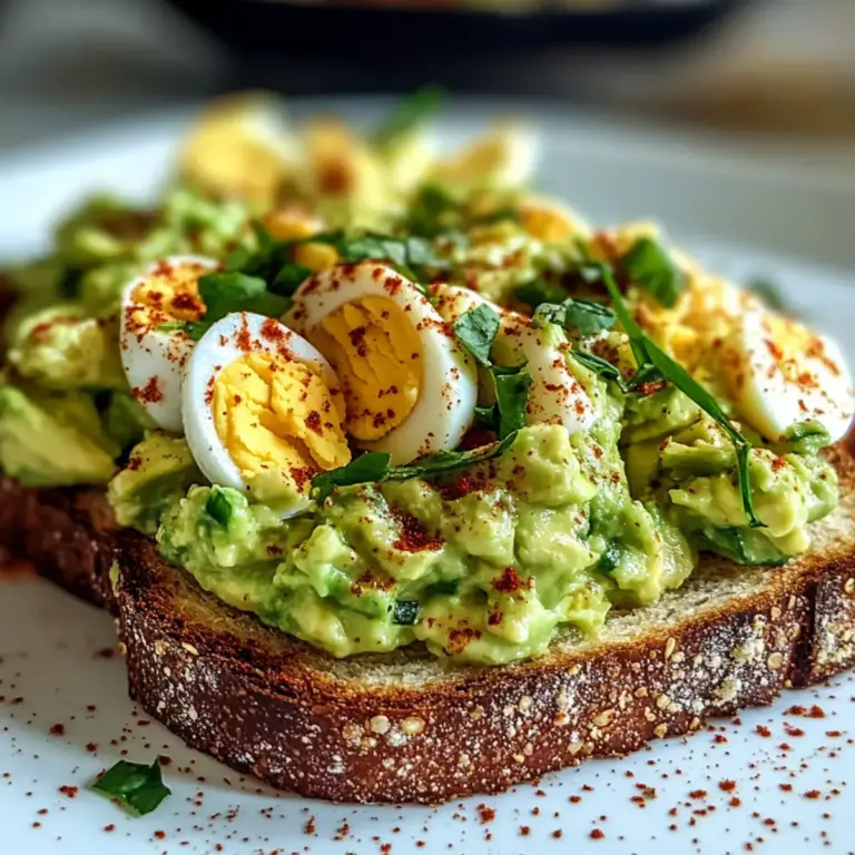 Köstlicher Avocado-Ei-Salat Toast mit rauchigem Paprika