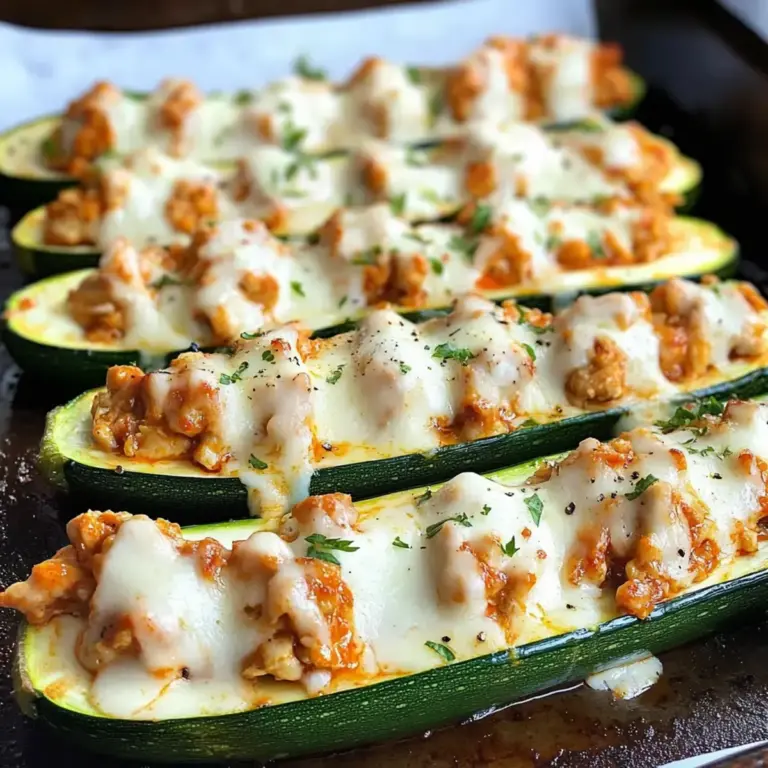 Leckere Buffalo-Hühnchen-Zucchini-Boote: Einfach und Gesund