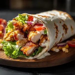 Knuspriger Chicken Bacon Ranch Wrap