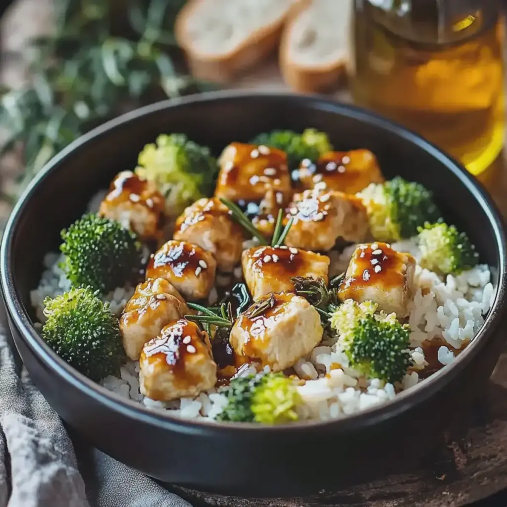 Chicken Teriyaki mit Brokkoli und Reis einfach zubereiten