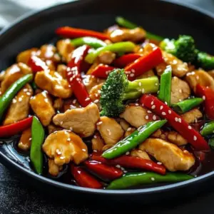 Chinesische Hähnchenpfanne mit Reis