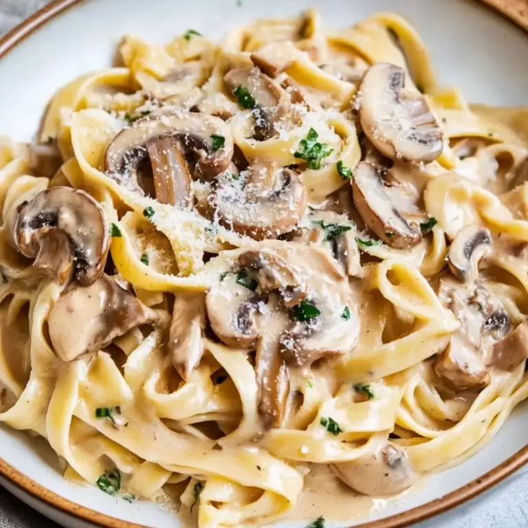 Cremige Pasta In Champignon-Sahnesauce
