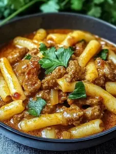 Cremige Curryrahm Nudeln mit Hackfleisch