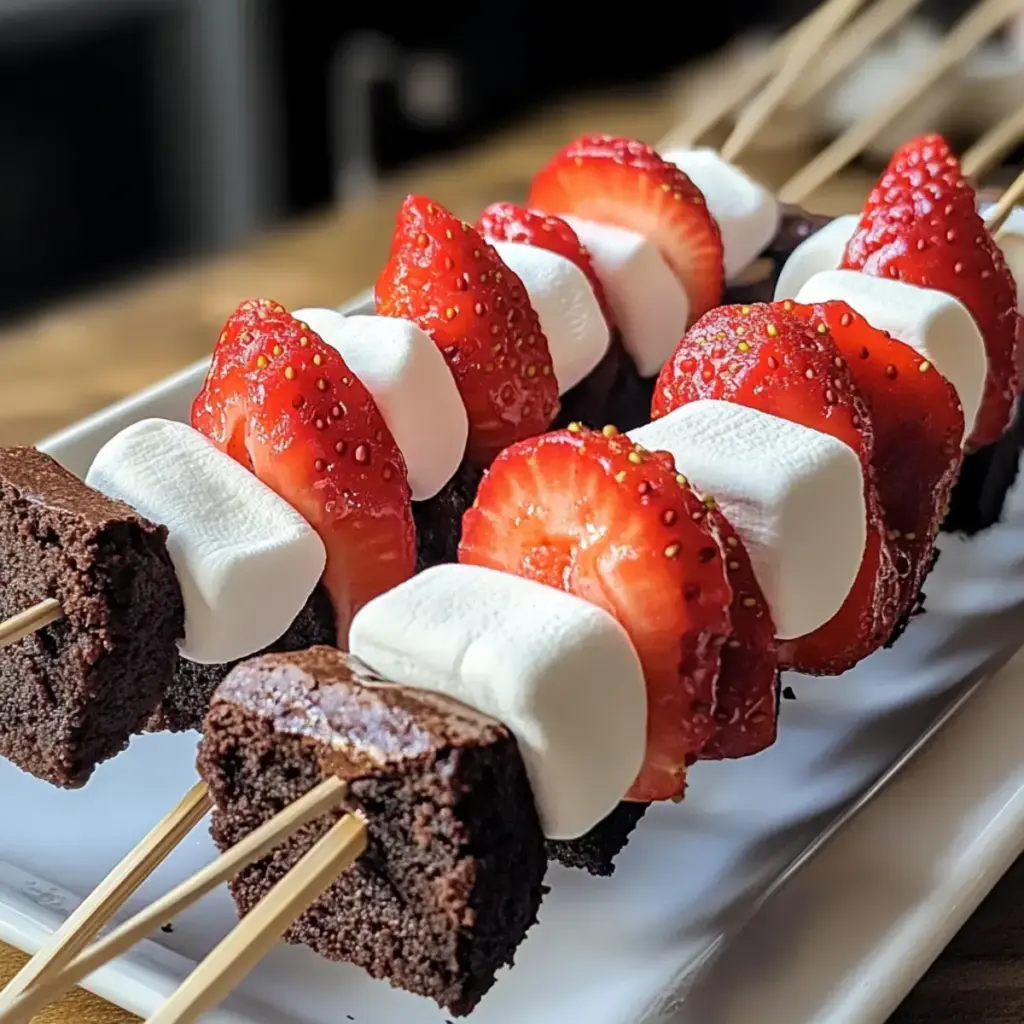Süße Erdbeer-Brownie-Kabobs – Perfekte Partyüberraschung